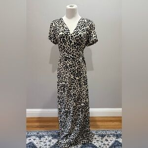 Leopard Print Wrap Dress